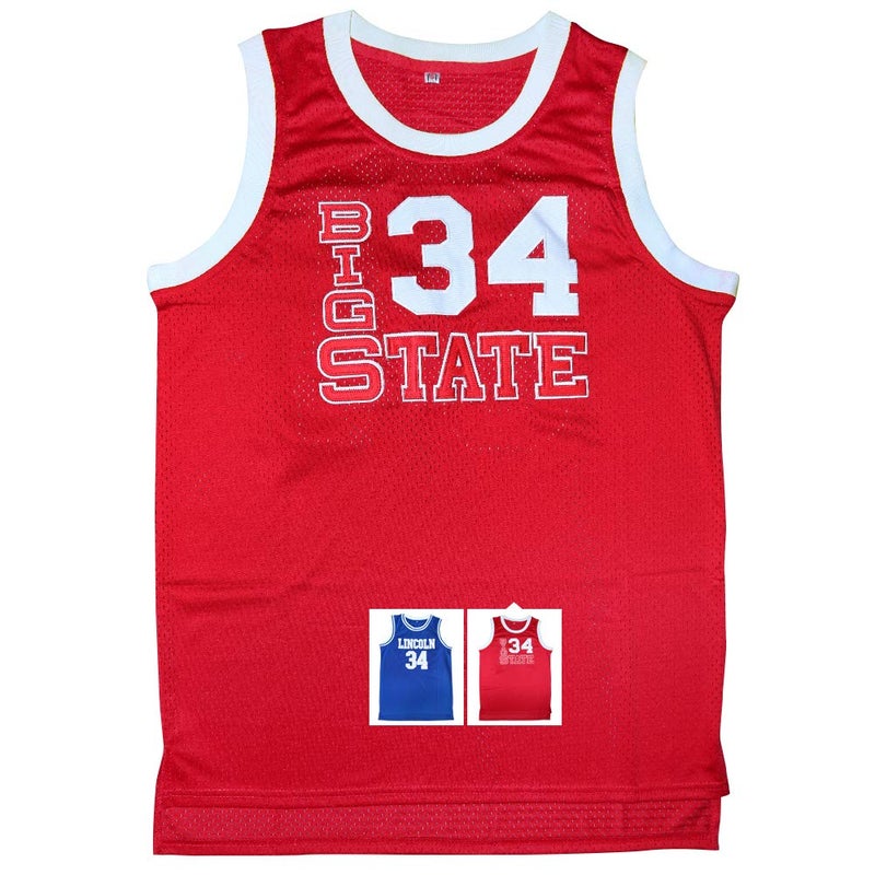 MESOSPERO Jesus Shuttlesworth 34 Lincoln High School Basketball Jersey 90s Hip Hop Clothes for Party Men He Got Game Movie Jersey (Red, Large) - Image 1